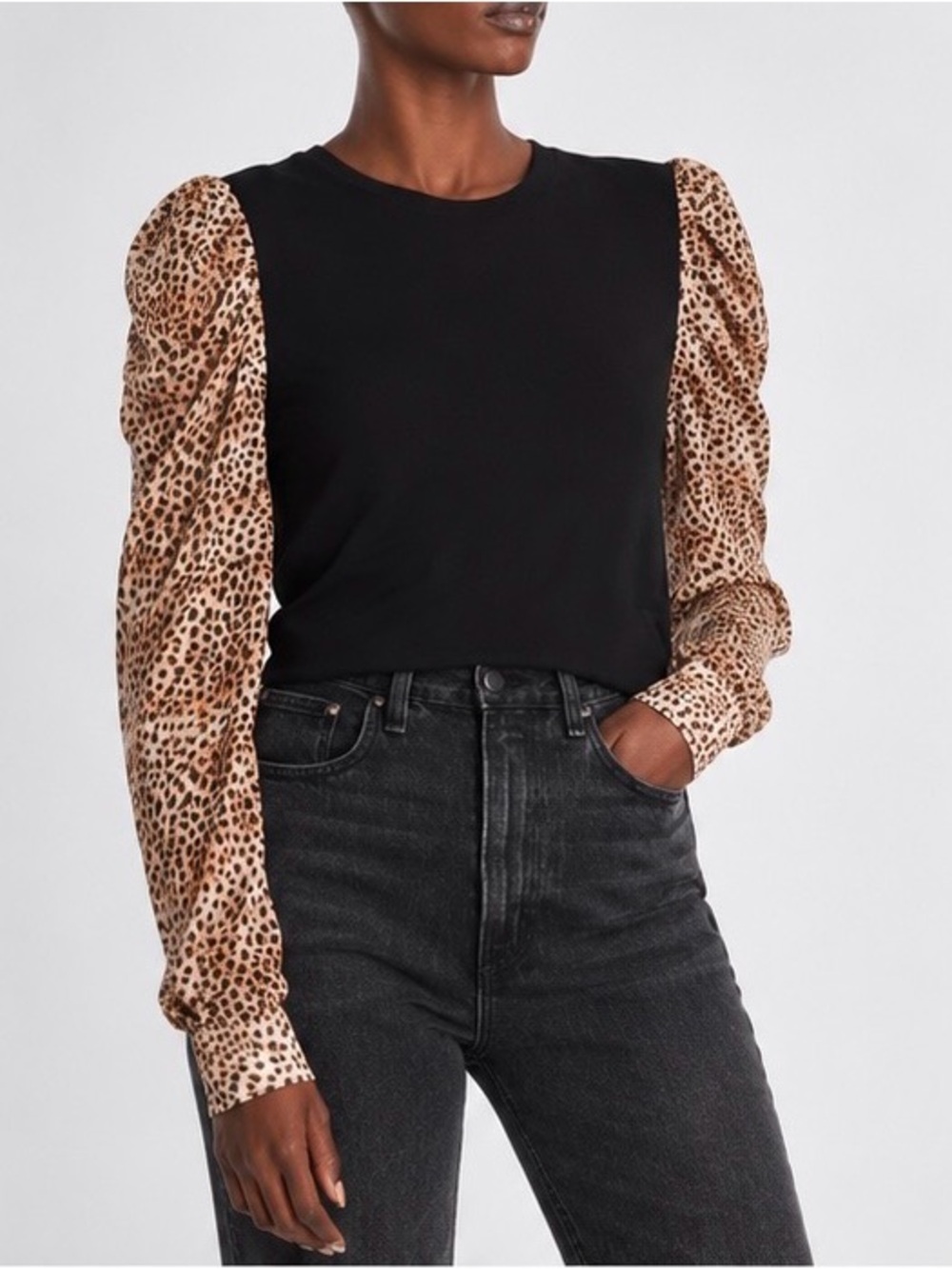 Generation Love Cheetah Print Puff Sleeve Top